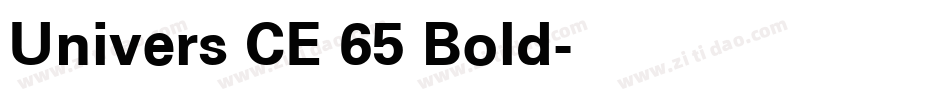 Univers CE 65 Bold字体转换